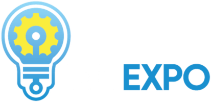 IDT Expo logo with a blue and yellow lightbulb